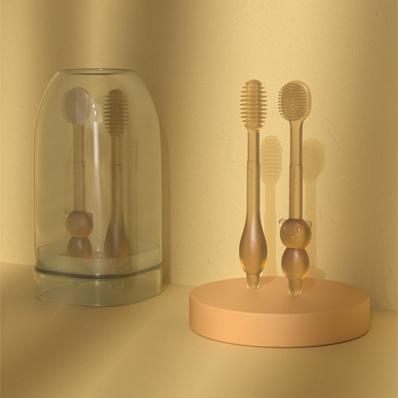 Juego de cepillos de dientes de silicona para bebés - BT11