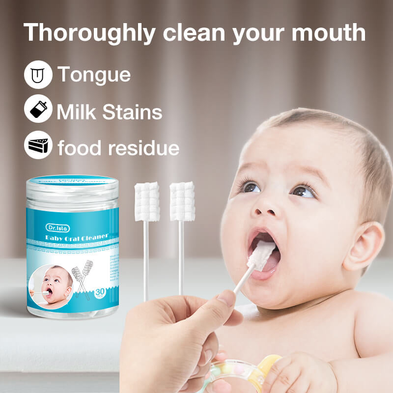 Limpiador de lengua para bebés, paquete de 30 unidades - QJ02