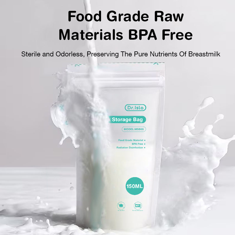 Bolsa sellada para almacenar leche materna