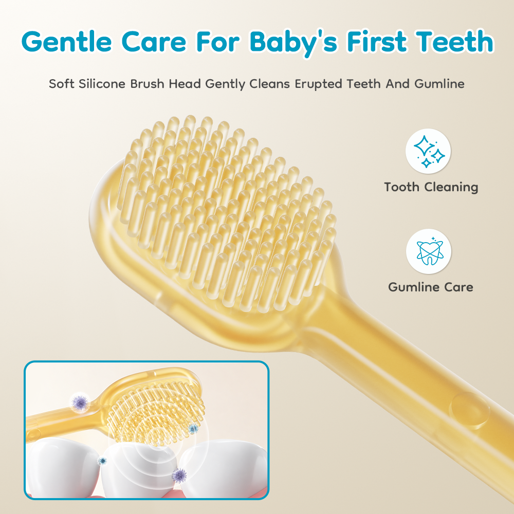 Baby Silicone Toothbrush & Tongue Cleaner Set - BT16