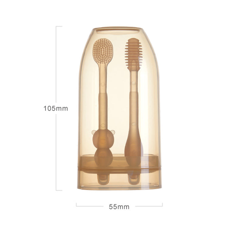 Juego de cepillos de dientes de silicona para bebés - BT11