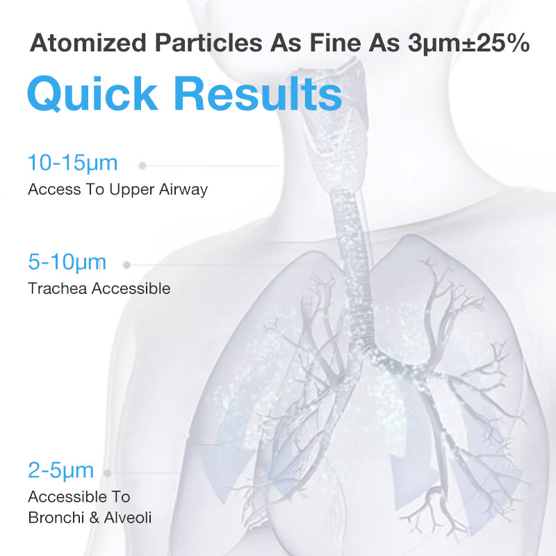 Nebulizador portátil con tamaño de partícula de pulverización de 3 μm - N9