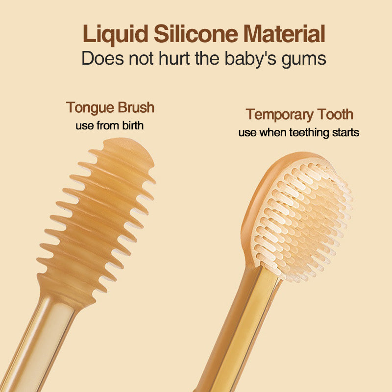 Juego de cepillos de dientes de silicona para bebés - BT11
