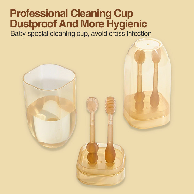 Juego de cepillos de dientes de silicona para bebés - BT11